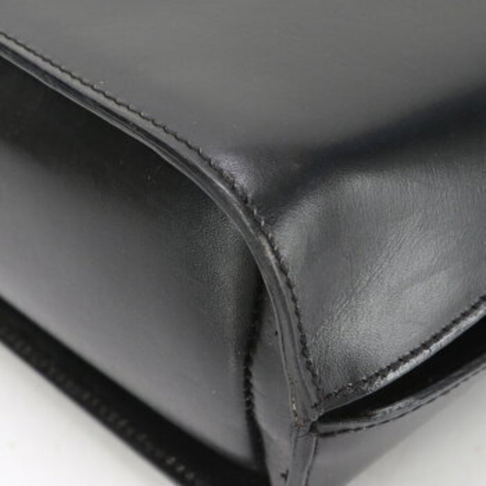 Celine top handle leather handbag tote shoulder bag black MME - Picture 11 of 14